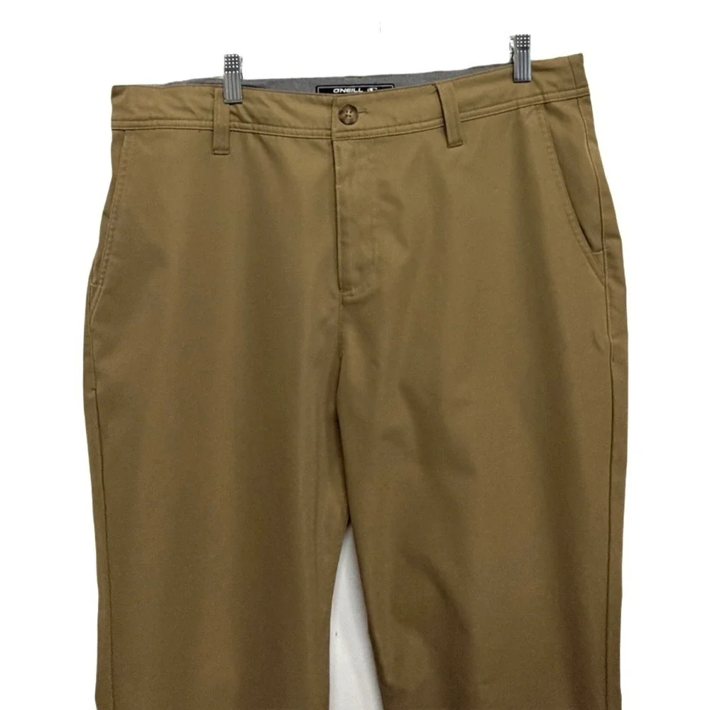 O'Neill Hybrid Hyperdry Chino Pants Mens 36 Khaki Modern Fit Stretch Golf Casual